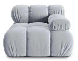 micadoni bellis - Modulinė sofa Micadoni Home Bellis Velvet, žydra, dešininė, 94 x 94 cm x 63 cm - 1 nuotrauka