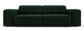 Sofa Micadoni Home Jennifer Velvet, tamsiai žalia, 204 x 102 cm x 70 cm