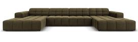 Sofa Micadoni Home Jennifer Velvet, žalia, 364 x 166 cm x 70 cm