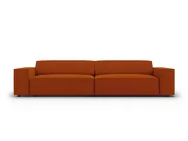cm terakotos - Sofa Micadoni Home Jodie Structured, oranžinė, 204 x 102 cm x 70 cm - 2 nuotrauka