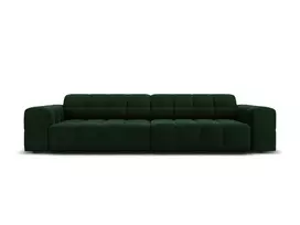 sofa micadoni home - Sofa Micadoni Home Jennifer Velvet, tamsiai žalia, 244 x 102 cm x 70 cm - 2 nuotrauka