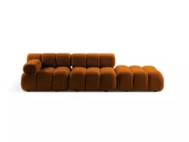 senukai plytos - Modulinė sofa Micadoni Bellis, vario, dešininė, 282 x 94 cm x 70 cm - 2 nuotrauka