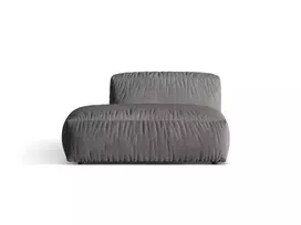 sofa micadoni martina - Modulinė sofa Micadoni Martina, pilka, kairinė, 133 x 106 cm x 75 cm - 2 nuotrauka