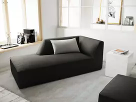 sezlongas - Sofa Micadoni Home Ruby Corduroy Chaise Longue, tamsiai pilka, kairinė, 181 x 93 cm x 69 cm - 2 nuotrauka