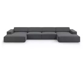sofa micadoni home - Sofa Micadoni Home Jodie, tamsiai pilka, 364 x 166 cm x 70 cm - 2 nuotrauka