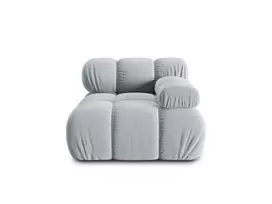 micadoni bellis - Modulinė sofa Micadoni Home Bellis Velvet, žydra, dešininė, 94 x 94 cm x 63 cm - 2 nuotrauka