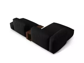 sofa micadoni martina - Modulinė sofa Micadoni Martina, juoda, kairinė, 292 x 176 cm x 75 cm - 2 nuotrauka