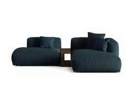 sofa micadoni martina - Modulinė sofa Micadoni Martina Boston, mėlyna, dešininė, 292 x 176 cm x 75 cm - 2 nuotrauka