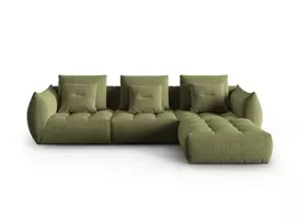 sofa micadoni home - Modulinė sofa Micadoni Home Bloom Velvet, žalia, 332 x 216 cm x 95 cm - 2 nuotrauka