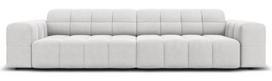 Sofa Micadoni Home Jennifer Velvet, sidabro, 244 x 102 cm x 70 cm