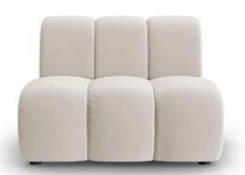 Modulinė sofa Micadoni Home Lupine Velvet, smėlio, 90 x 87 cm x 70 cm
