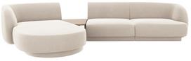 Modulinė sofa Micadoni Miley Blu22, šviesiai smėlinė, kairinė, 300 x 145 cm x 70 cm