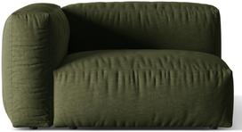 Modulinė sofa Micadoni Martina Structured, žalia, kairinė, 121 x 106 cm x 75 cm