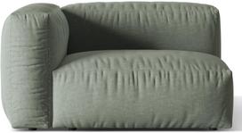 Modulinė sofa Micadoni Martina Structured fabric, šviesiai žalia, kairinė, 121 x 106 cm x 75 cm
