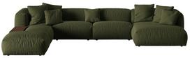 Modulinė sofa Micadoni Martina, žalia, kairinė, 406 x 280 cm x 75 cm