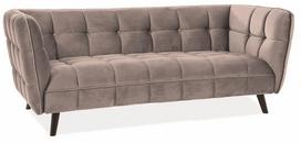 Sofa Castello Velvet 3, smėlio, 200 x 60 cm x 78 cm