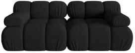 Modulinė sofa Micadoni Bellis 3D, juoda, 188 x 94 cm x 64 cm