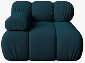 Modulinė sofa Micadoni Bellis 3D, tamsiai mėlyna, kairinė, 94 x 94 cm x 64 cm