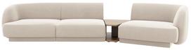 Modulinė sofa Micadoni Miley Blu 22, šviesiai smėlinė, dešininė, 300 x 118 cm x 70 cm