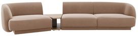 Modulinė sofa Micadoni Miley Blu 40, rusva, kairinė, 300 x 118 cm x 70 cm