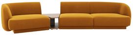 Modulinė sofa Micadoni Miley Blu 68, geltona, kairinė, 300 x 118 cm x 70 cm