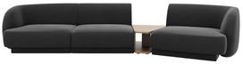 Modulinė sofa Micadoni Miley Blu 14, grafito, dešininė, 300 x 118 cm x 70 cm