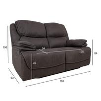 reglaineris 2 - Sofa Gordy, pilka, 93 x 163 cm x 106 cm - 2 nuotrauka