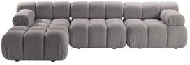 Modulinė sofa Micadoni Bellis, šviesiai pilka, kairinė, 282 x 155 cm x 70 cm