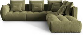 Modulinė sofa Micadoni Home Bloom Casino, žalia, dešininė, 316 x 310 cm x 95 cm