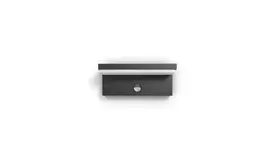 su judesio davikliu philips - 2x4,5W LED sieninis lauko šviestuvas PHILIPS BUSTAN, antracito sp., 2700K, IP44, su judesio davikliu - 1 nuotrauka