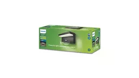 su judesio davikliu philips - 2x4,5W LED sieninis lauko šviestuvas PHILIPS BUSTAN, antracito sp., 2700K, IP44, su judesio davikliu - 5 nuotrauka