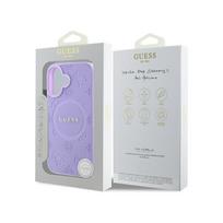 Guess "Saffiano Peony Classic Logo MagSafe Case iPhone 16" Purple