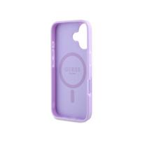 iphone 16 deklas guess - Guess "Saffiano Peony Classic Logo MagSafe Case iPhone 16" Purple - 2 nuotrauka