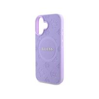 iphone 16 deklas guess - Guess "Saffiano Peony Classic Logo MagSafe Case iPhone 16" Purple - 3 nuotrauka