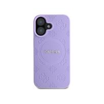 iphone 16 deklas guess - Guess "Saffiano Peony Classic Logo MagSafe Case iPhone 16" Purple - 4 nuotrauka