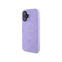 iphone 16 deklas guess - Guess "Saffiano Peony Classic Logo MagSafe Case iPhone 16" Purple - 5 nuotrauka
