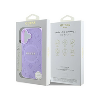 iphone 16 deklas guess - Guess "Saffiano Peony Classic Logo MagSafe Case iPhone 16" Purple - 7 nuotrauka