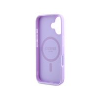 iphone 16 deklas guess - Guess "Saffiano Peony Classic Logo MagSafe Case iPhone 16" Purple - 8 nuotrauka