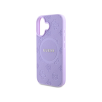iphone 16 deklas guess - Guess "Saffiano Peony Classic Logo MagSafe Case iPhone 16" Purple - 9 nuotrauka