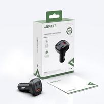 ikroviklis 66w - Automobilinis įkroviklis AceFast B3, 2 x USB Type C /1 x USB, 6.6 cm, juoda, 66 W - 2 nuotrauka