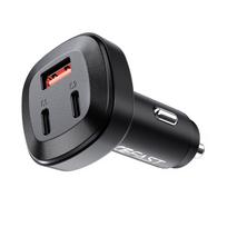 ikroviklis 66w - Automobilinis įkroviklis AceFast B3, 2 x USB Type C /1 x USB, 6.6 cm, juoda, 66 W - 12 nuotrauka