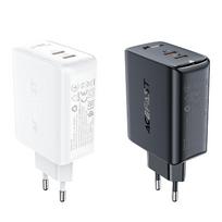 ikroviklis usb c 50w - Acefast A29 PD50W GaN 2x USB-C Sieninis įkroviklis Juodas (Black) - 4 nuotrauka