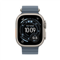 ultra apple watch - Apple Watch Ultra 3 GPS + Cellular 49mm Natural Titanium Case with Anchor Blue Ocean Band - MEWH4ET/A - 1 nuotrauka