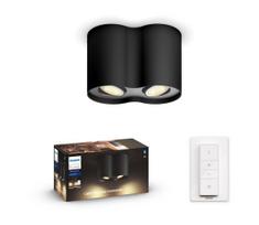 Philips Pillar Double Spotlight Black