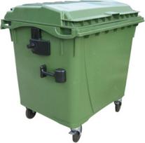 zaliasios atliekos - Europlast Austria Konteineris komunalinėms atliekoms, žalias (Green), 1100 l - 2 nuotrauka