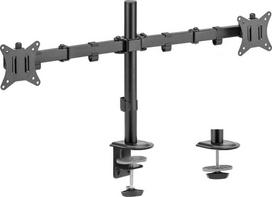 SENSE7 Stalinis laikiklis 2 monitoriams 17"-32", Juodas (Black)
