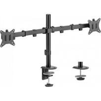 stalo monitoriaus laikiklis - SENSE7 Stalinis laikiklis 2 monitoriams 17"-32", Juodas (Black) - 2 nuotrauka