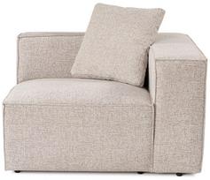 Modulinė sofa Hanah Home Lora R1, ruda, dešininė, 110 x 108 cm x 65 cm