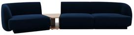 Modulinė sofa Micadoni Miley Blu 86, mėlyna, kairinė, 300 x 118 cm x 70 cm