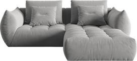 Modulinė sofa Micadoni Home Bloom Velvet, pilka, 232 x 216 cm x 95 cm